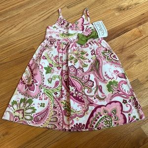 NWT- Kid Bodies dress -size 4-pink, green and white. Favorite!
